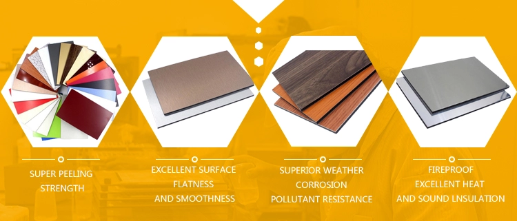 metallic color shining pearl color aluminum composite panel