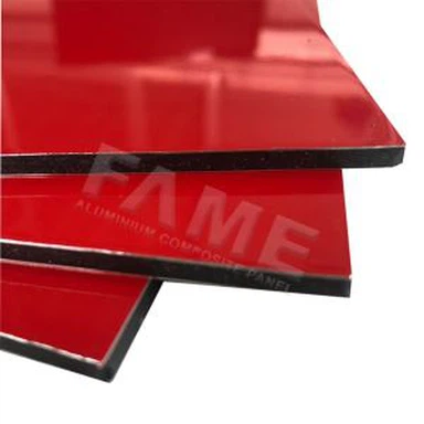 ग्लॉसी रेड एसीपी वन-साइड अनब्रोकन